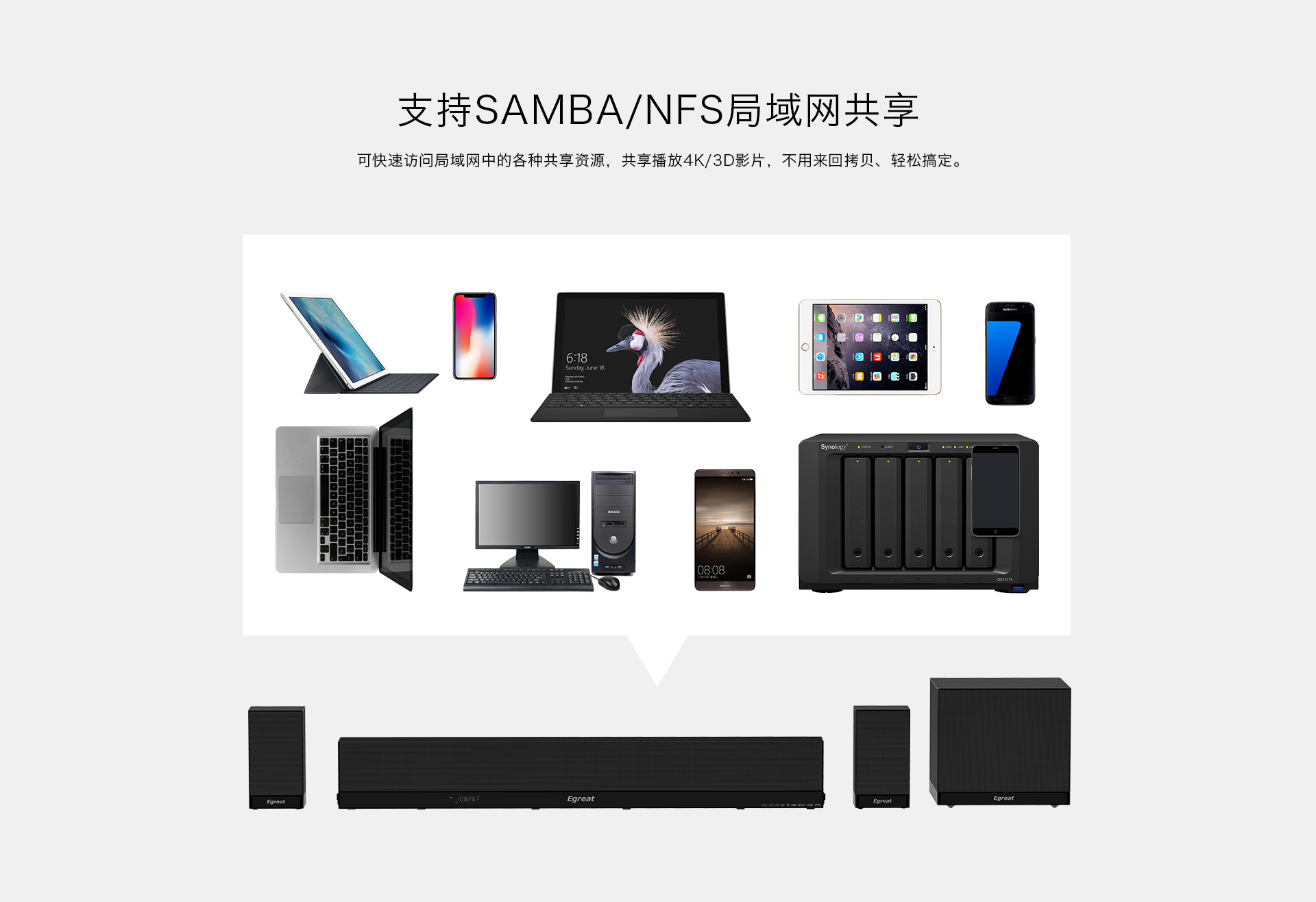 M15 高端AI全景声无线家庭影音系统 M15 高端AI全景声无线家庭影音系统